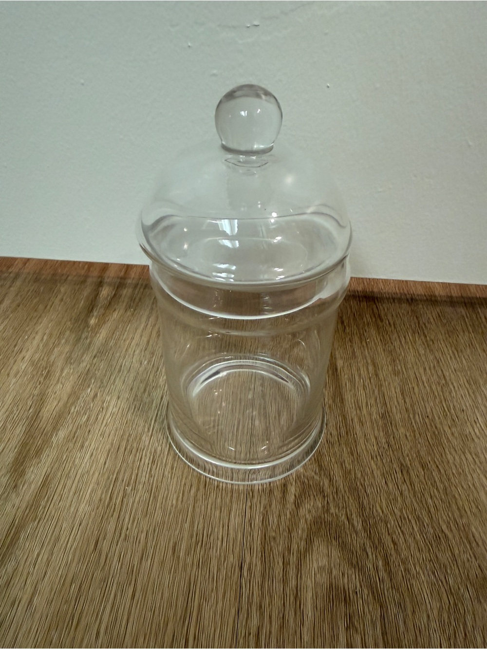 Brand New Pottery Barn Clear Glass Apothecary Jar with Lid